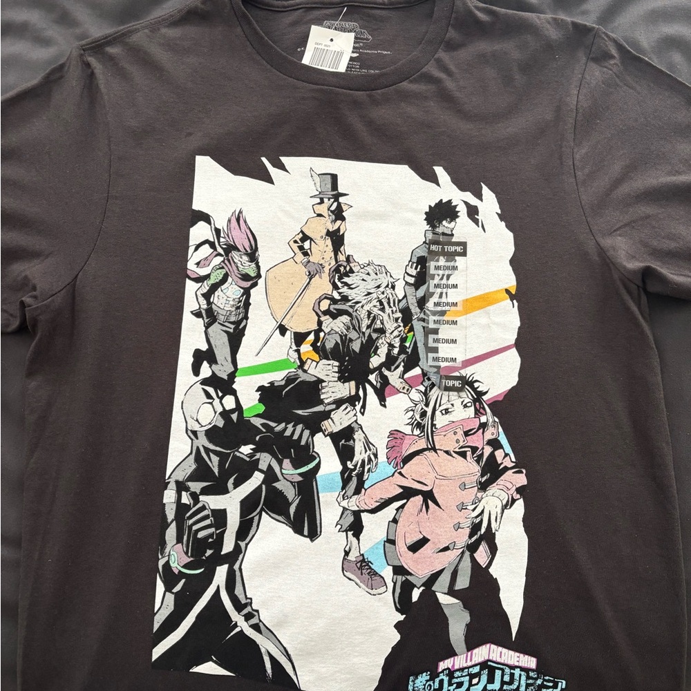 Hot Topic Black Tee with Anime Graphic